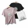 WPCTTS000618-0626-01 Embroidered Panda Holding Bamboo Women's T-Shirt