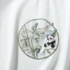WPCTTS000618-0626-02 Embroidered Panda Holding Bamboo Women's T-Shirt