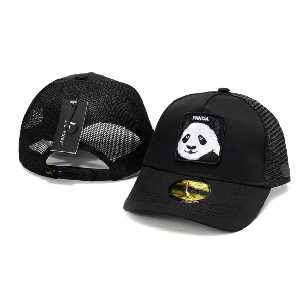 WPCTHASC0043 Embroidered Panda Mesh-Panel Baseball Cap Hip-Hop Snapback