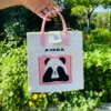 WPBGST000024 Everyday Casual Versatile Cute Covering Eyes Panda Tote Bag