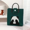 WPBGST000030 Everyday Casual Versatile Cute Covering Eyes Panda Tote Bag
