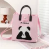 WPBGST000031 Everyday Casual Versatile Cute Covering Eyes Panda Tote Bag