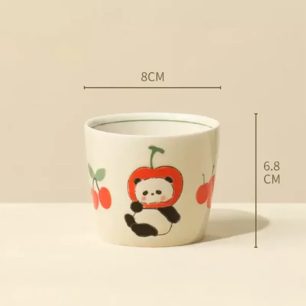 Exquisite Hand-Painted Cartoon Panda Ceramic Tea Cup