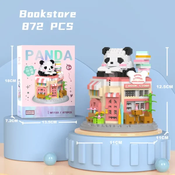WPDTBB000178 Exquisite Panda Shop Mini Building Blocks Educational Toy