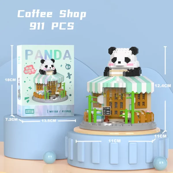WPDTBB000179 Exquisite Panda Shop Mini Building Blocks Educational Toy