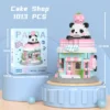WPDTBB000181 Exquisite Panda Shop Mini Building Blocks Educational Toy