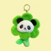 WPDCCM000075-01 Cartoon Pull-and-Vibrate Plush Panda Keychain