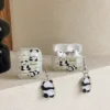 WPASEC000247-0250-01 Fun Bamboo Panda Cute Apple AirPods Protective Case