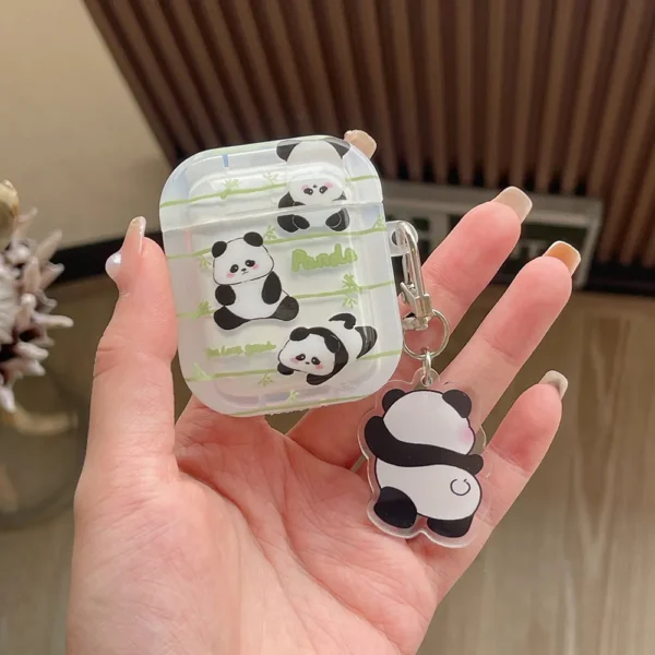 WPASEC000247-0250-04 Fun Bamboo Panda Cute Apple AirPods Protective Case