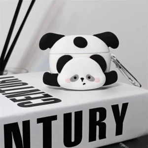 WPASEC000243-01 Fun Cartoon Falling Panda Apple AirPods Protective Case