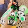Fun Cartoon Panda Rotating Keychain Bag Pendant