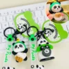 Fun Cartoon Panda Rotating Keychain Bag Pendant