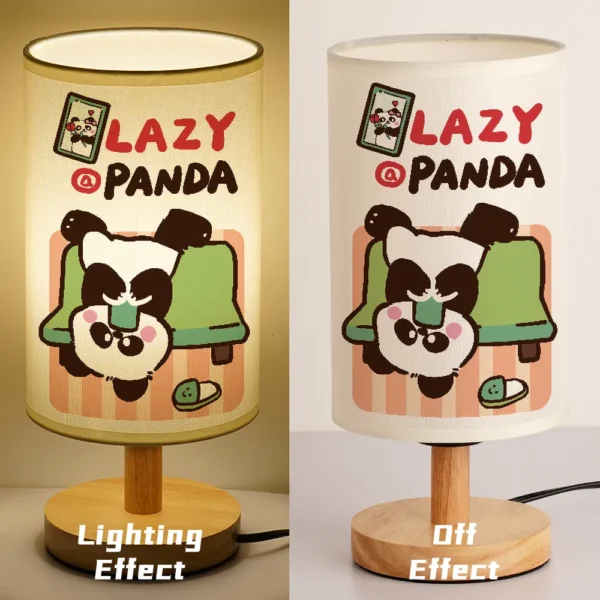 WPLSLM000347-02 Fun Panda Night Light Bedside Lamp Unique Small Table Lamp