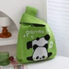 WPBGWB000112 Funny Handstand Panda Small Woven Tote Bag Light Green