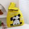 WPBGWB000105 Funny Handstand Panda Small Woven Tote Bag Yellow