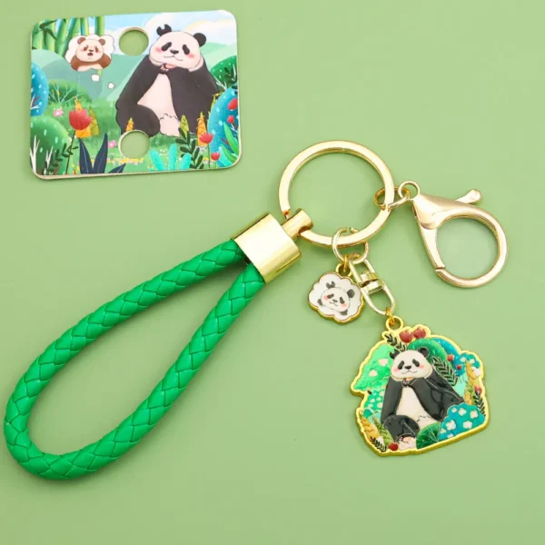 WPDCCM000078 Giant Panda Keychain Cute Cartoon Charm Travel Souvenir