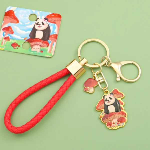 WPDCCM000079 Giant Panda Keychain Cute Cartoon Charm