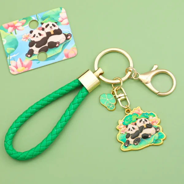 WPDCCM000081 Giant Panda Keychain Cute Cartoon Charm