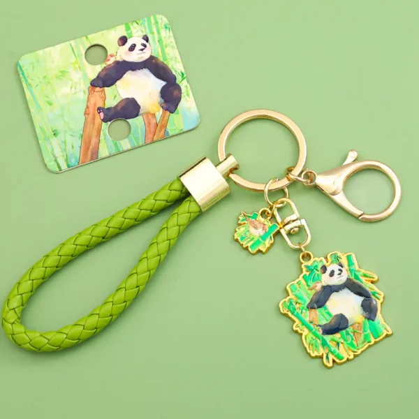 WPDCCM000084 Giant Panda Keychain Cute Cartoon Charm