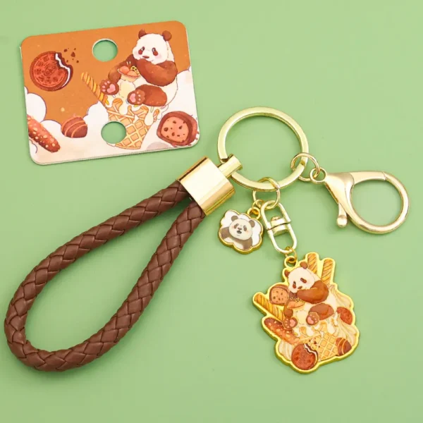 WPDCCM000085 Giant Panda Keychain Cute Cartoon Charm