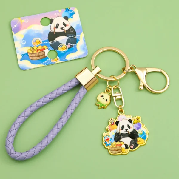 WPDCCM000086 Giant Panda Keychain Cute Cartoon Charm