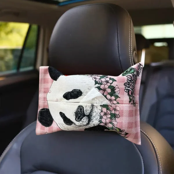 WPHHTB000261 Hand-Painted Style Panda Tissue Box Car Home Tissue Cover