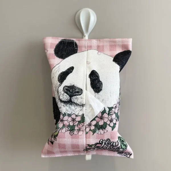 WPHHTB000267 Hand-Painted Style Panda Tissue Box Car Home Tissue Cover