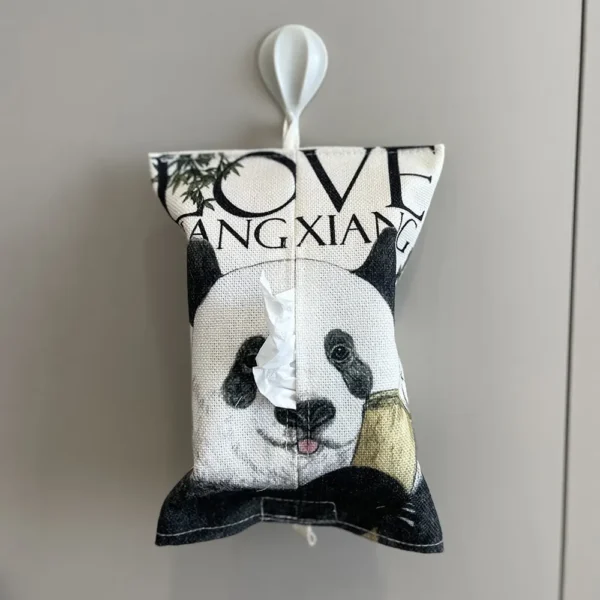 WPHHTB000269 Hand-Painted Style Panda Tissue Box Car Home Tissue Cover