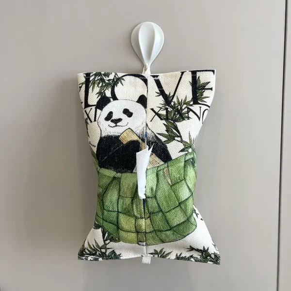 WPHHTB000270 Hand-Painted Style Panda Tissue Box Car Home Tissue Cover