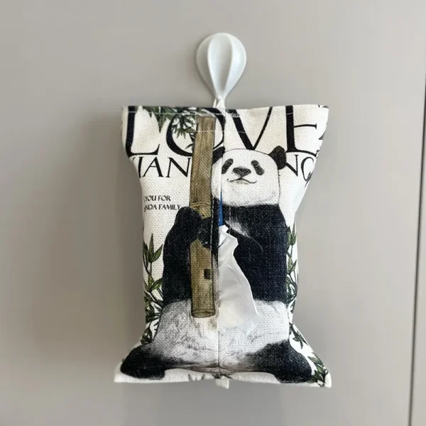 WPHHTB000271 Hand-Painted Style Panda Tissue Box Car Home Tissue Cover