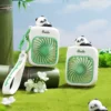 Handheld Cute Panda Portable Rechargeable Fan with Keychain