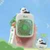 Handheld Cute Panda Portable Rechargeable Fan with Keychain