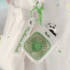 Handheld Cute Panda Portable Rechargeable Fan with Keychain