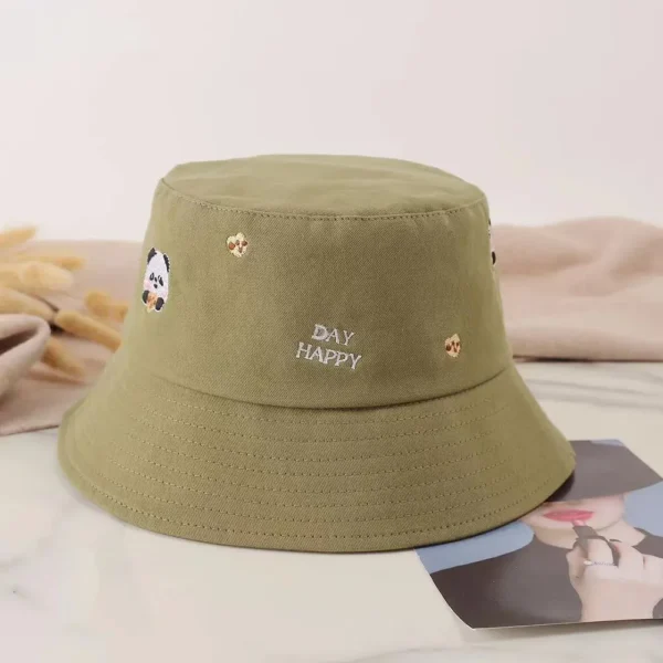 WPCTHABH0095 Happy Day Little Panda Bucket Hat Green