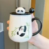 WPLSCPMU0205 Happy Panda Ceramic Mug with Lid Coffee Cup Gift Boxed