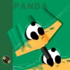 WPLSUB000267-02 Hiding Panda Color-Blocked Folding Umbrella UV-Proof Sun and Rain