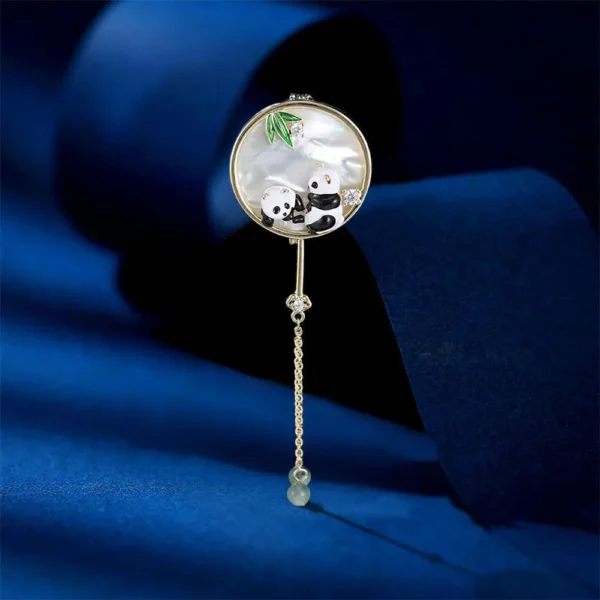 WPDCBR000140-01 High-End Chinese Style Panda Brooch Pin Fashion Accessory