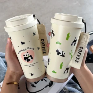 WPLSCPTM0134-0155-01 Fresh Style Panda Thermos Insulated Mug