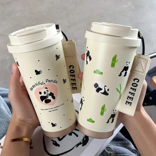 WPLSCPTM0134-0155-01 Fresh Style Panda Thermos Insulated Mug