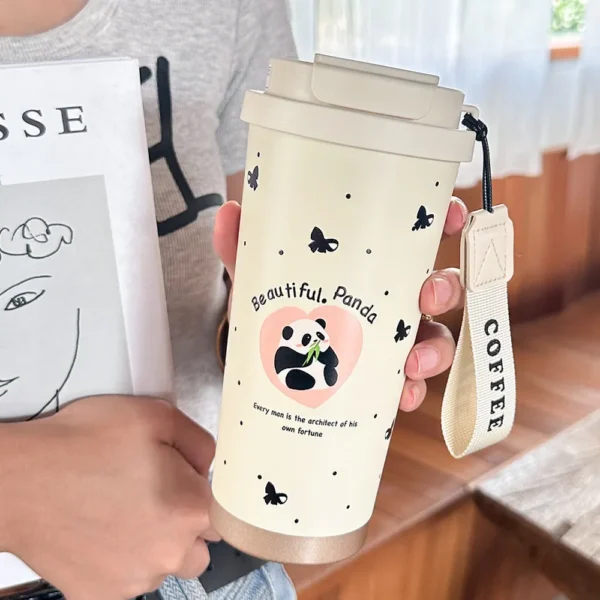 WPLSCPTM0134 High-Quality Couple's Fresh Style Panda Thermos Insulated Cup