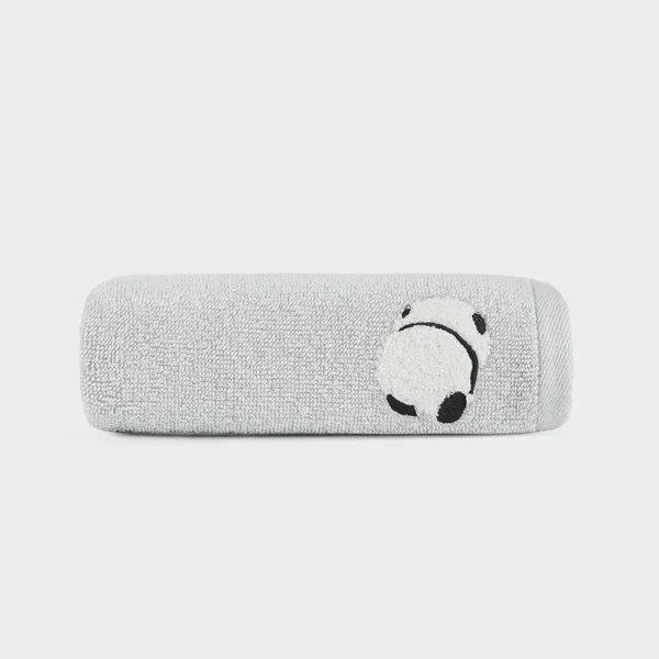 WPCTTW000158 Panda Cartoon Soft Absorbent Towel Grey