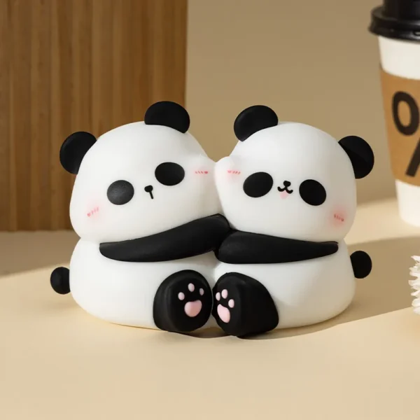 WPLSLM000339-04 Hugging Panda Night Light Bedroom Bedside Rechargeable Lamp