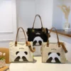 WPBGST000015-0017-01 Cartoon Panda Canvas Tote Bag