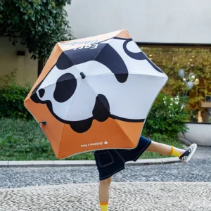 WPLSUB000277-01 Lazy Panda Kids Umbrella Safety Corners with Reflective Strip