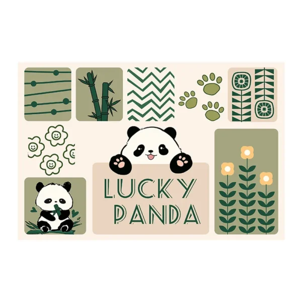 WPHHCR000164-0166-02 Lucky Panda Cartoon Quick-Dry Bathroom Mat Non-Slip Rug