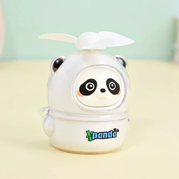 WPLSFN000235 Mini Cartoon Panda-Shaped Portable Rechargeable Handheld Fan White