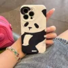 Minimalist Panda Pattern Apple iPhone Protective Case