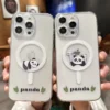 WPASPC000929-0976 Minimalist Panda Pattern MagSafe Soft Apple iPhone Case