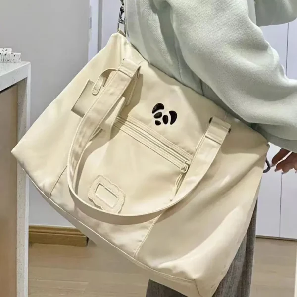 WPBGST000047-02 Minimalist Panda Pattern Shoulder Bag Large Capacity Tote