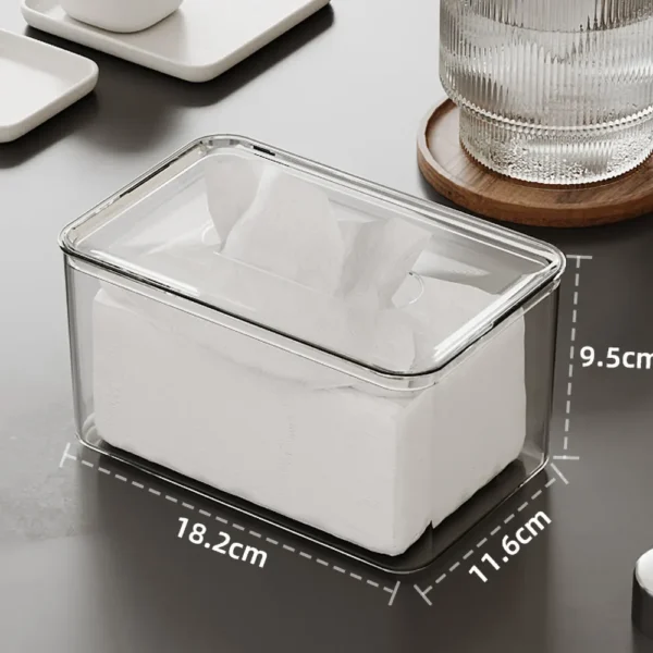 WPHHTB000273-0278-01 Minimalist Panda Pattern Transparent Tissue Box Cover Home Use
